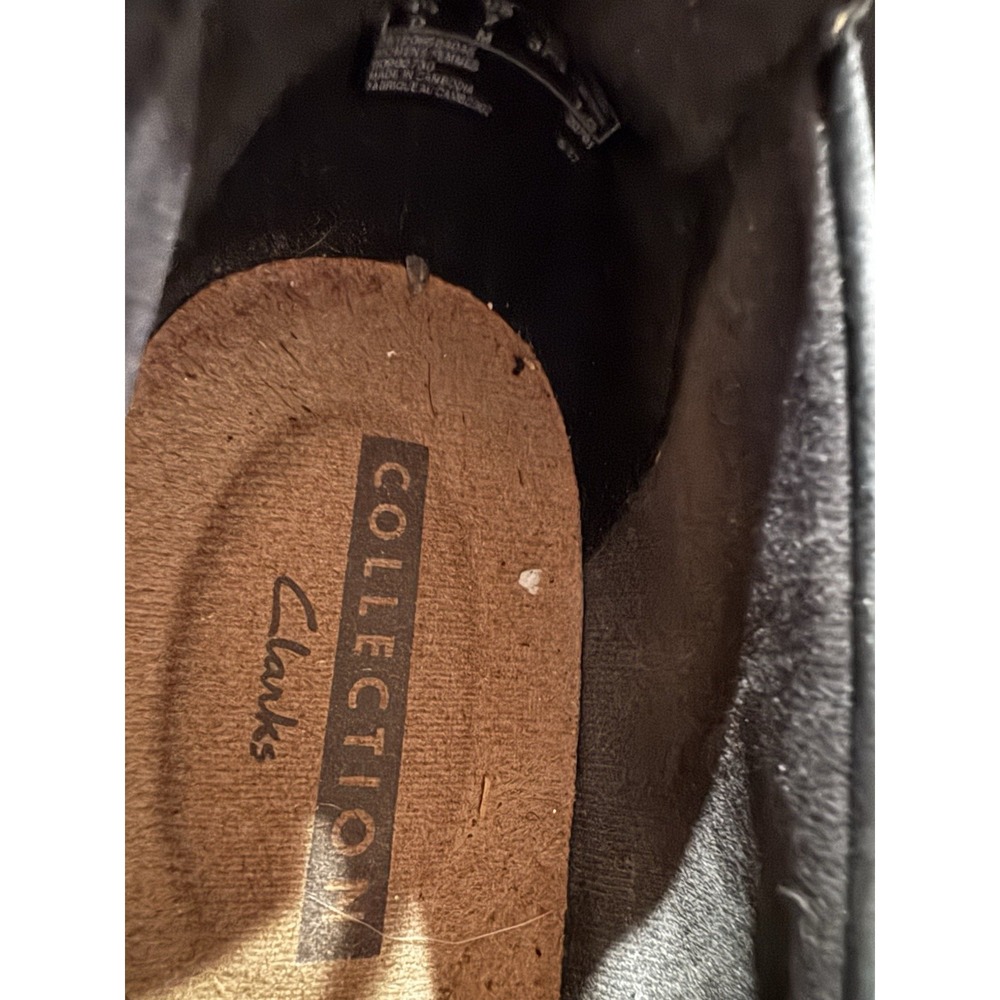 Clarks Medora Nina Black Suede Ankle Wrap Ballet Flat Cas Women Shoes Sz 7 SB23 - Picture 5 of 6